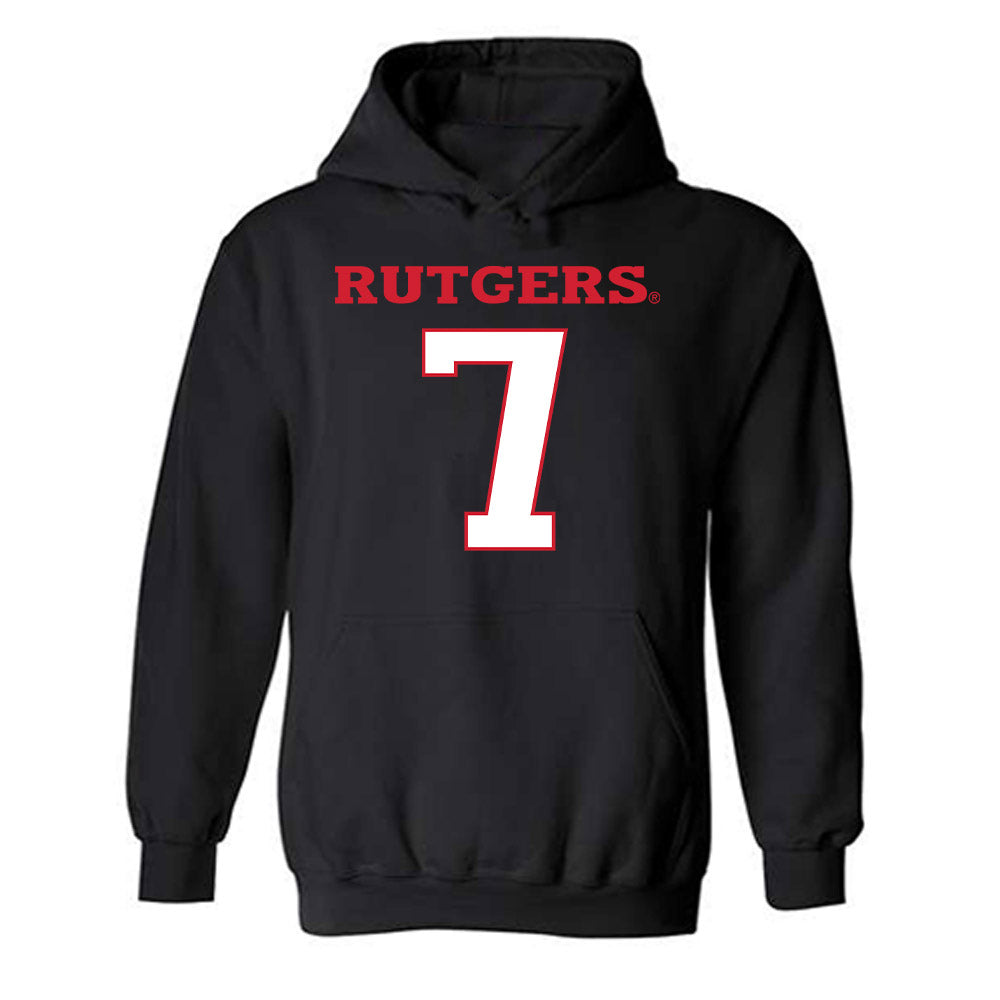Rutgers - NCAA Women's Soccer : Kennedi Cotter - Replica Shersey Hooded Sweatshirt-0