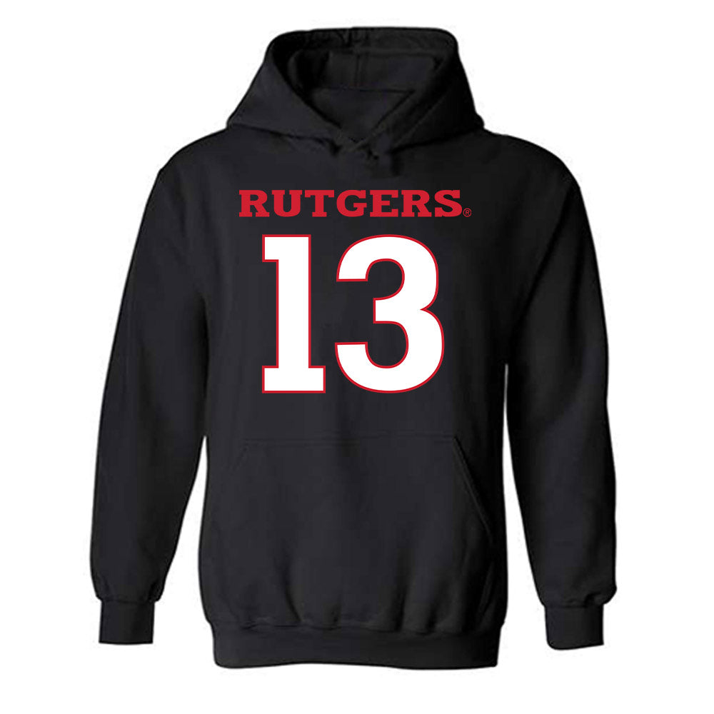 Rutgers - NCAA Baseball : Julius Rosado - Replica Shersey Hooded Sweatshirt-0