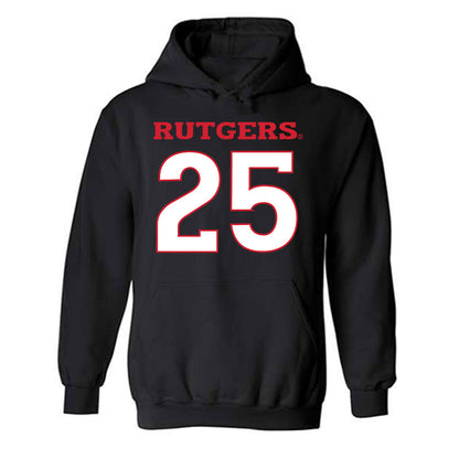 Rutgers - NCAA Baseball : Peyton Bonds - Replica Shersey Hooded Sweatshirt-0