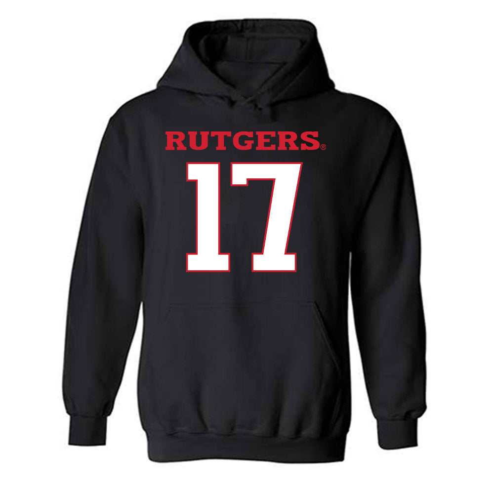 Rutgers - NCAA Football : MJ Johnson - Replica Shersey Hooded Sweatshirt-0