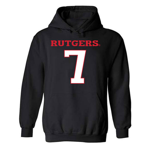 Rutgers - NCAA Softball : Riley Hwang - Replica Shersey Hooded Sweatshirt-0
