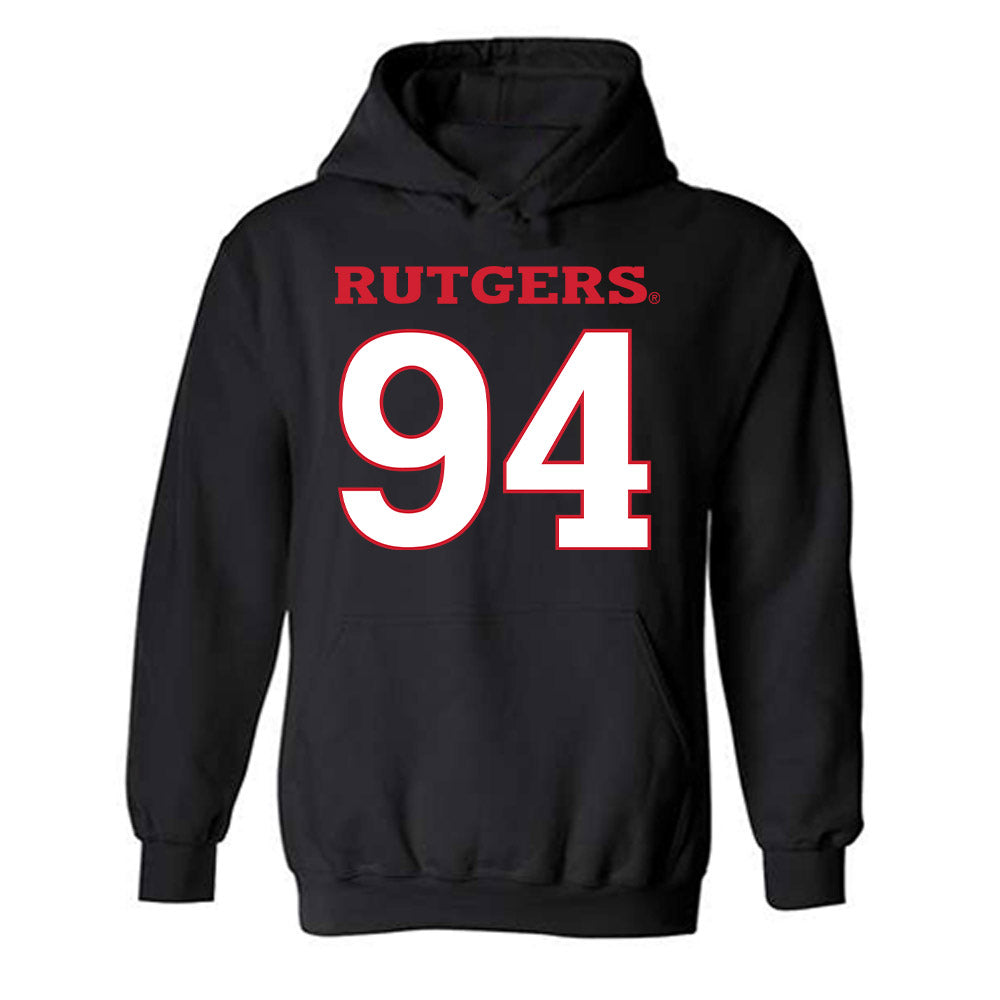 Rutgers - NCAA Football : Jdan Burnett - Replica Shersey Hooded Sweatshirt-0