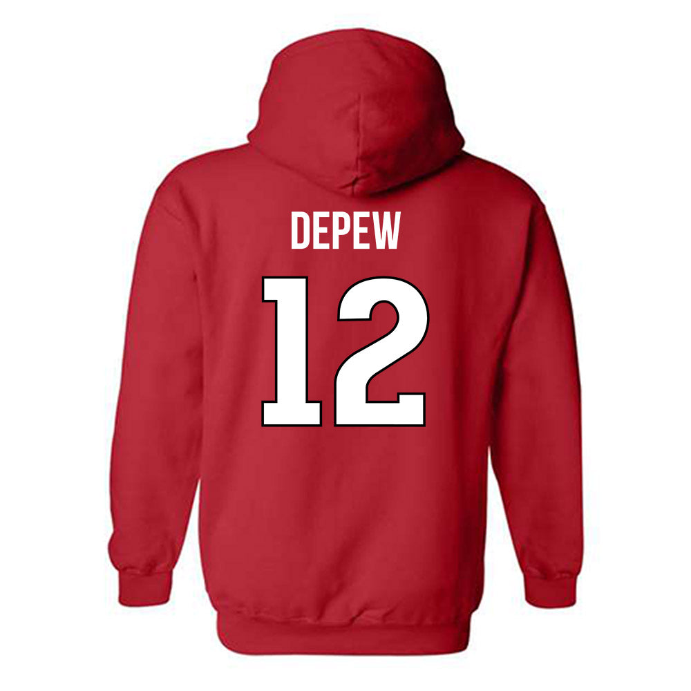 Rutgers - NCAA Softball : Laurelai DePew - Replica Shersey Hooded Sweatshirt-1