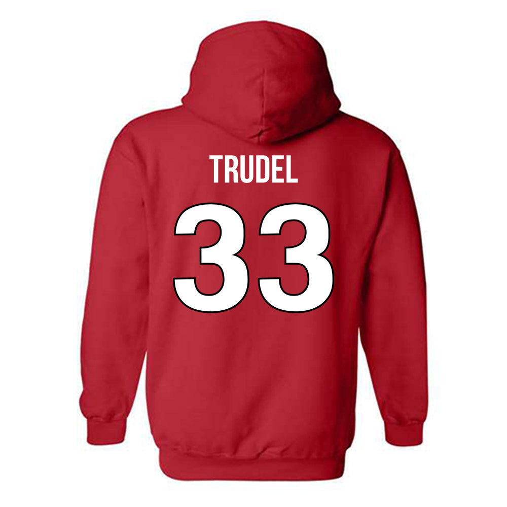 Rutgers - NCAA Softball : Desiree Trudel - Replica Shersey Hooded Sweatshirt-1