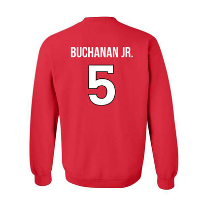 Rutgers - NCAA Men's Basketball : Darren Buchanan Jr. - Replica Shersey Crewneck Sweatshirt-1