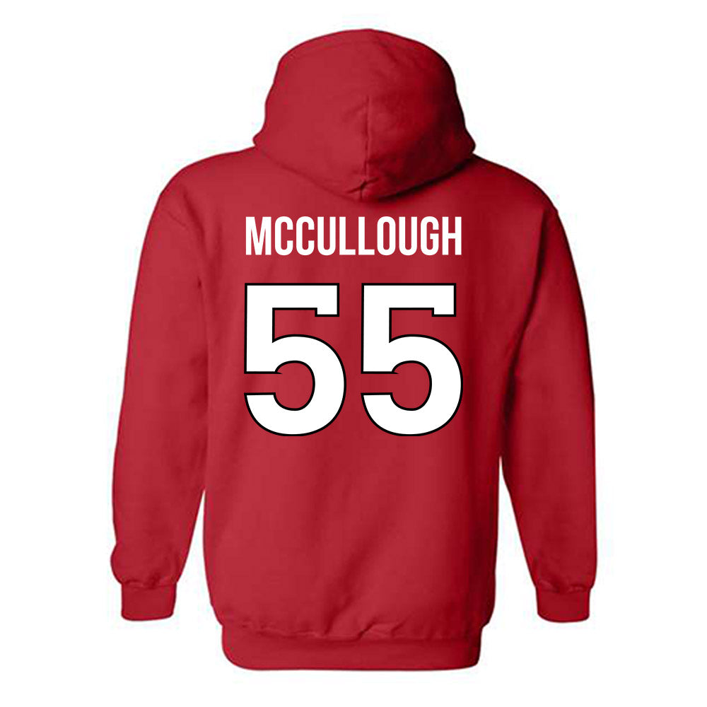 Rutgers - NCAA Men's Lacrosse : Charlie McCullough - Replica Shersey Hooded Sweatshirt-1