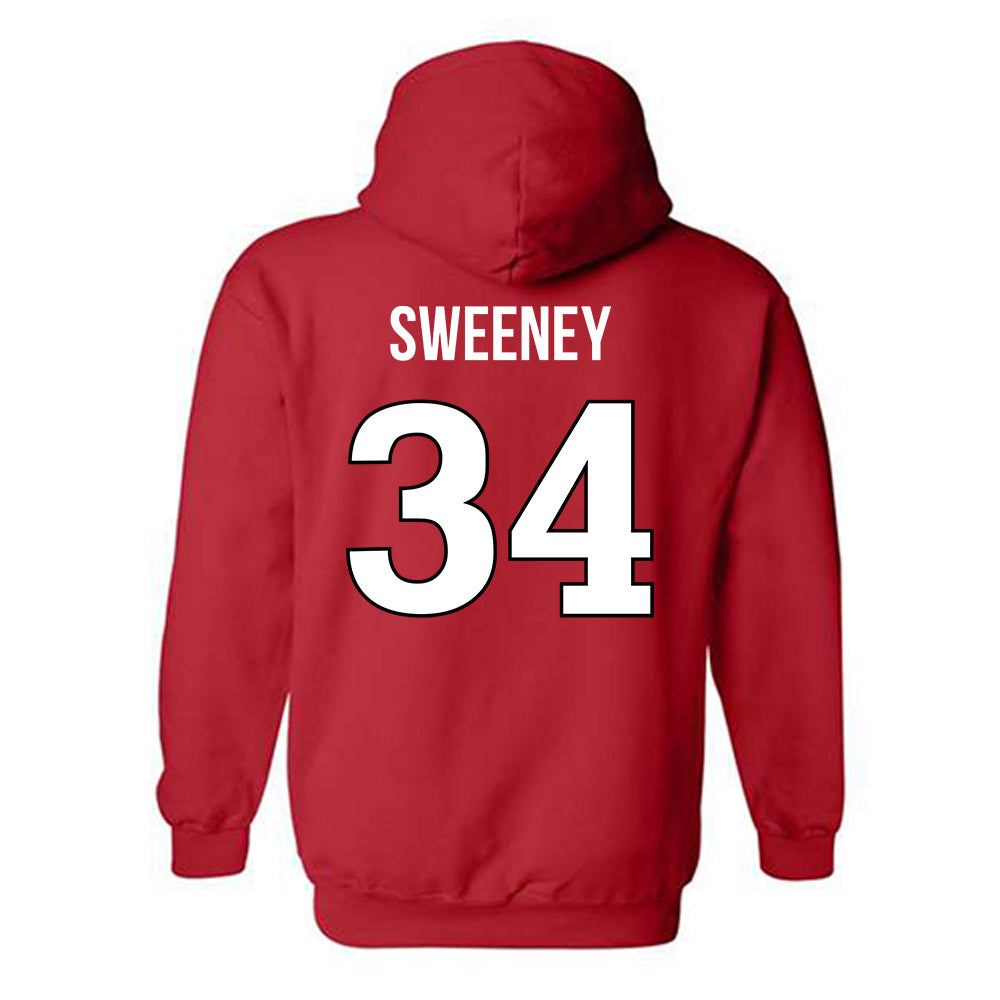 Rutgers - NCAA Baseball : Carrie Sweeney - Replica Shersey Hooded Sweatshirt-1