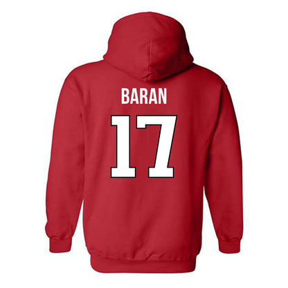 Rutgers - NCAA Women's Soccer : Ashley Baran - Replica Shersey Hooded Sweatshirt-1