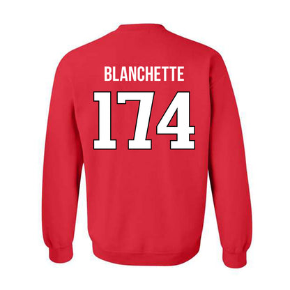 Rutgers - NCAA Wrestling : Nate Blanchette - Replica Shersey Crewneck Sweatshirt-1