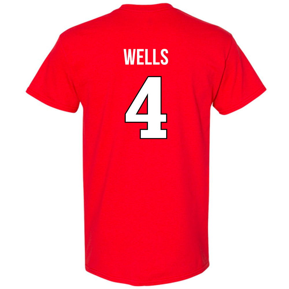 Rutgers - NCAA Baseball : Trey Wells - Replica Shersey T-Shirt-1