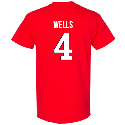 Rutgers - NCAA Baseball : Trey Wells - Replica Shersey T-Shirt-1