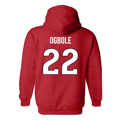 Rutgers - NCAA Men's Basketball : Emannuel Ogbole - Replica Shersey Hooded Sweatshirt-1