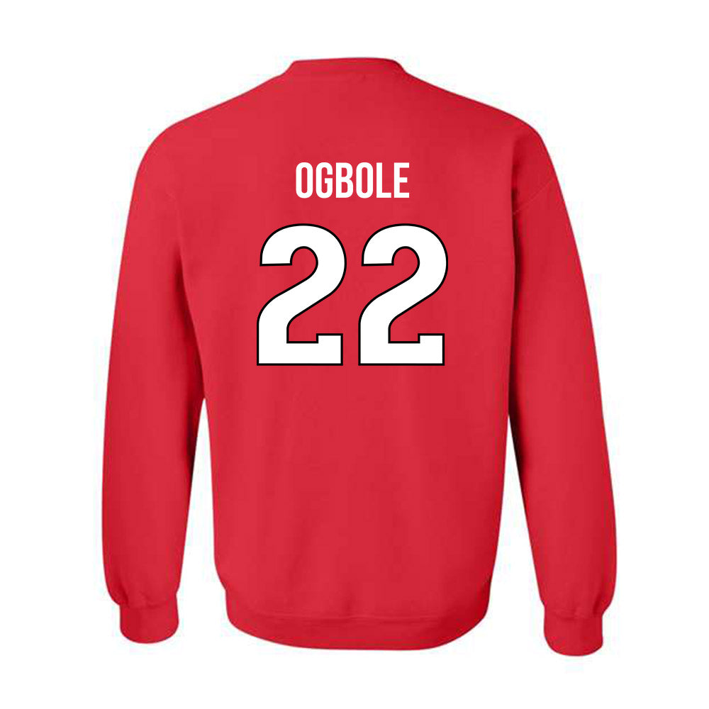 Rutgers - NCAA Men's Basketball : Emannuel Ogbole - Replica Shersey Crewneck Sweatshirt-1
