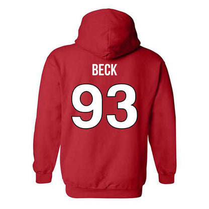 Rutgers - NCAA Football : Reece Beck - Replica Shersey Hooded Sweatshirt-1