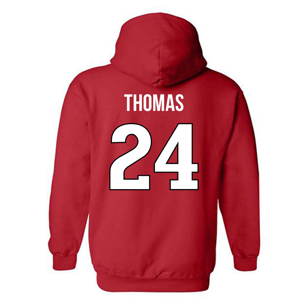Rutgers - NCAA Women's Basketball : Zennia Thomas - Replica Shersey Hooded Sweatshirt-1