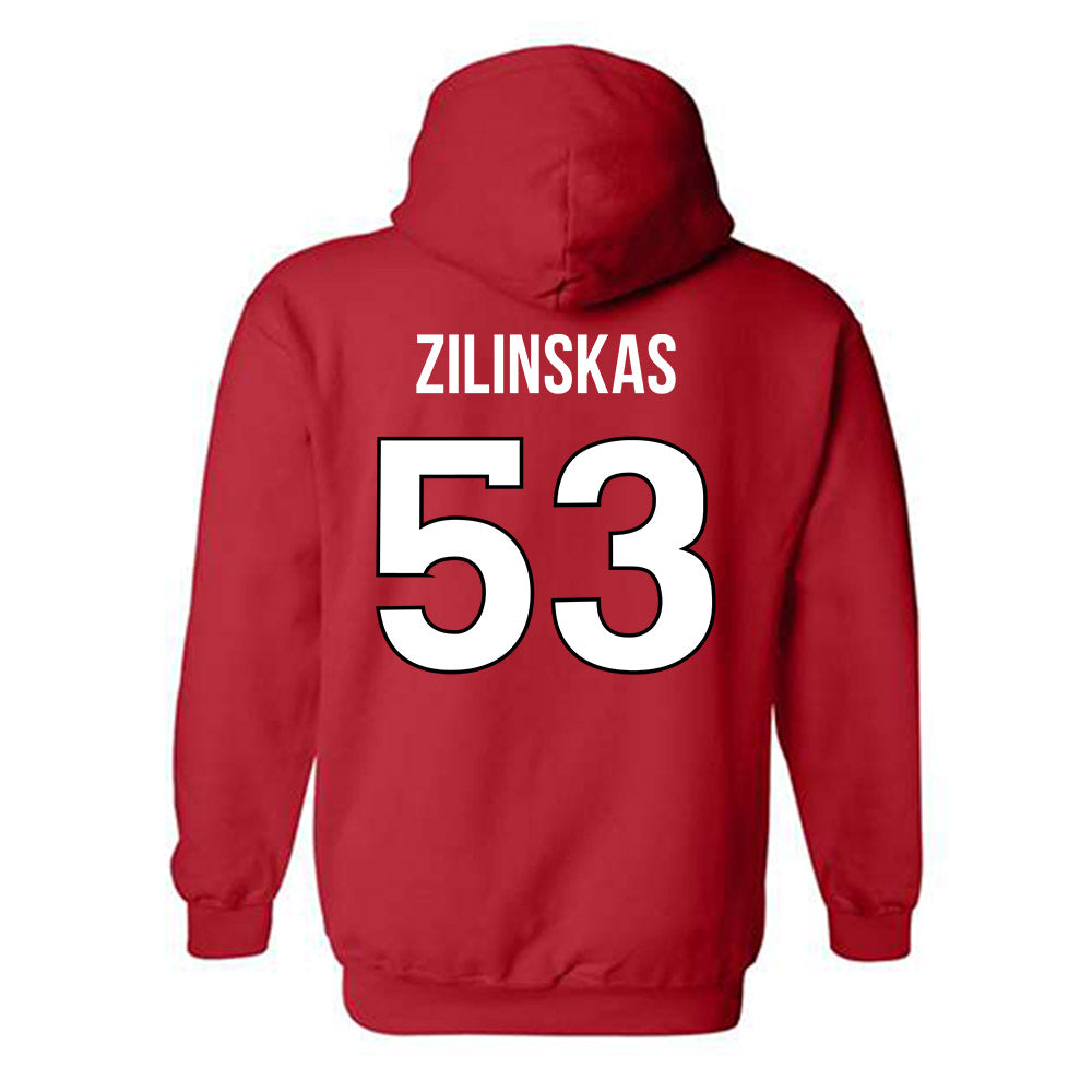 Rutgers - NCAA Football : Hank Zilinskas - Replica Shersey Hooded Sweatshirt-1