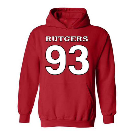 Rutgers - NCAA Football : Jack Scullion - Replica Shersey Hooded Sweatshirt-0