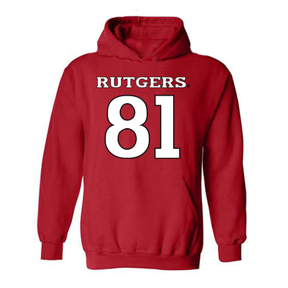 Rutgers - NCAA Football : DJ Howerton - Replica Shersey Hooded Sweatshirt-0