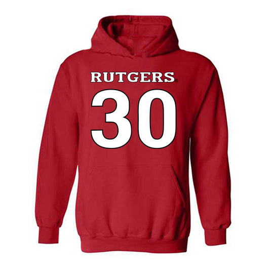 Rutgers - NCAA Women's Basketball : Imani Lester - Replica Shersey Hooded Sweatshirt-0