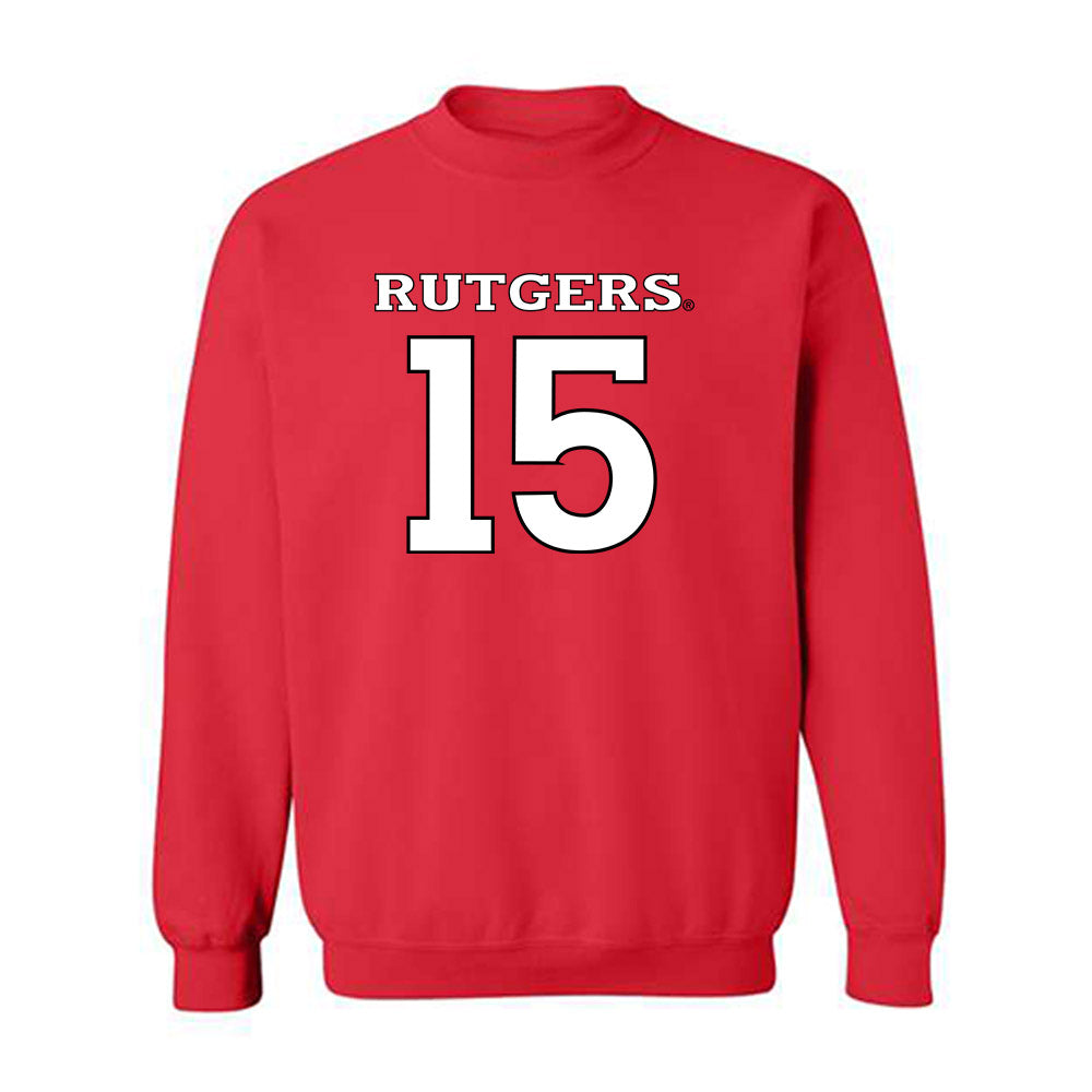 Rutgers - NCAA Women's Lacrosse : Erin Devine - Replica Shersey Crewneck Sweatshirt-0