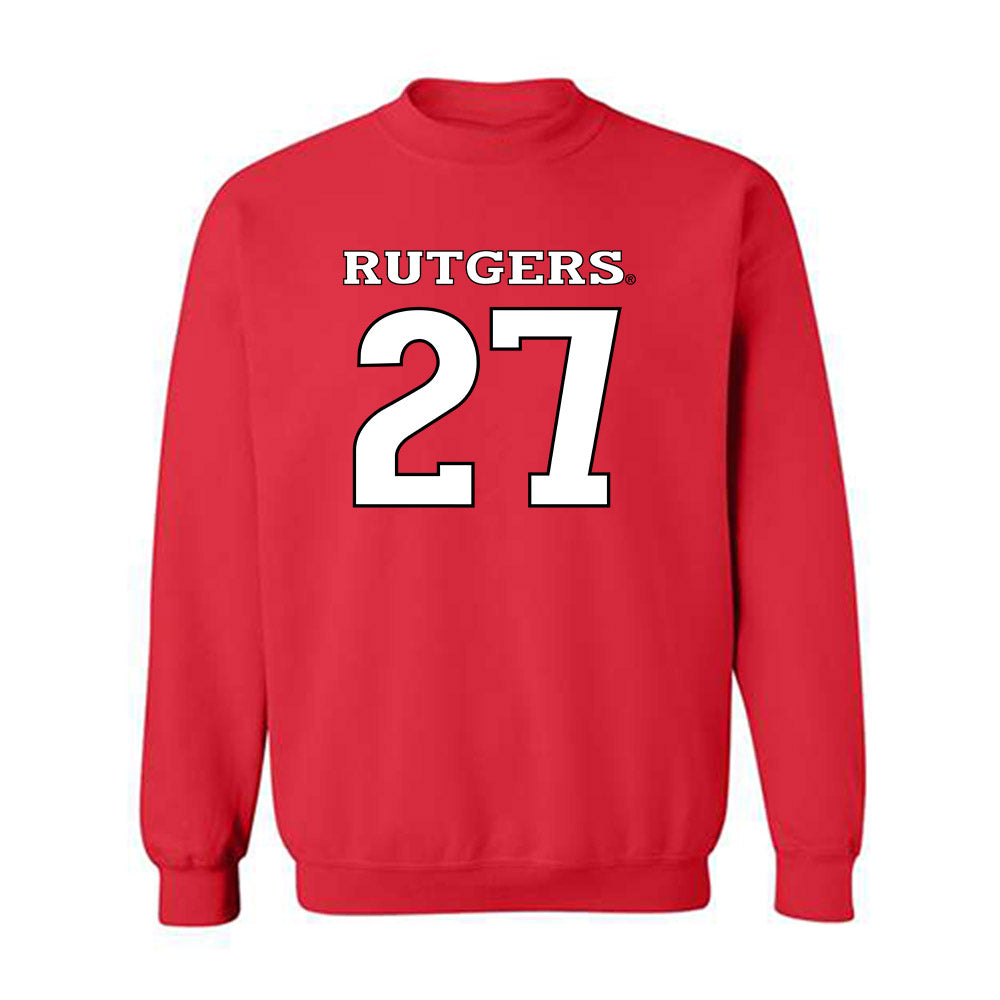 Rutgers - NCAA Baseball : Gabe Rivera - Replica Shersey Crewneck Sweatshirt-0