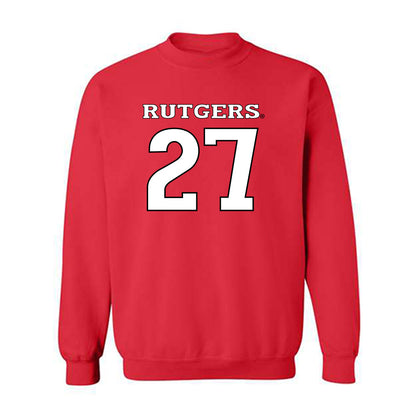Rutgers - NCAA Baseball : Gabe Rivera - Replica Shersey Crewneck Sweatshirt-0