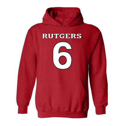 Rutgers - NCAA Women's Soccer : Reilly McGlinn - Replica Shersey Hooded Sweatshirt-0