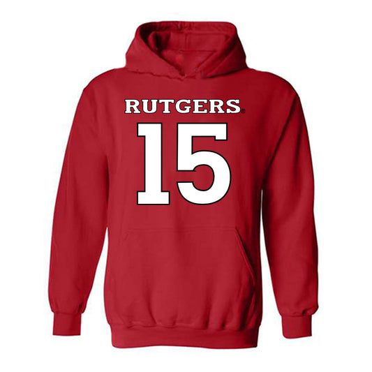 Rutgers - NCAA Baseball : Luke Fithian - Replica Shersey Hooded Sweatshirt-0