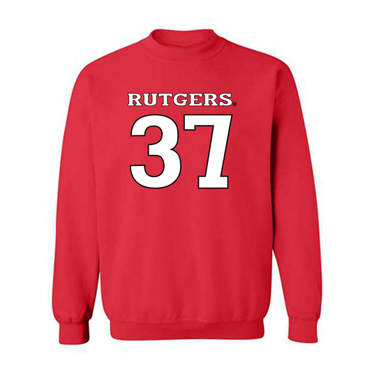 Rutgers - NCAA Football : RJ Wortman Jr - Replica Shersey Crewneck Sweatshirt-0