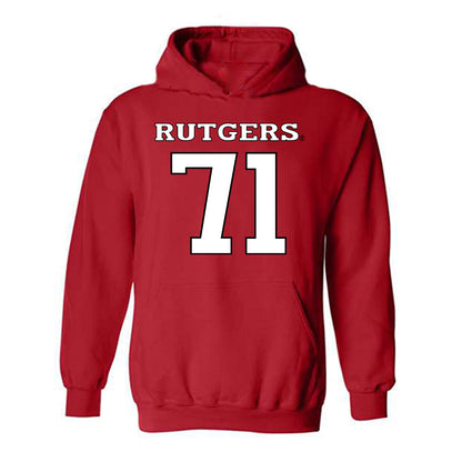 Rutgers - NCAA Football : Jared Smith - Replica Shersey Hooded Sweatshirt-0