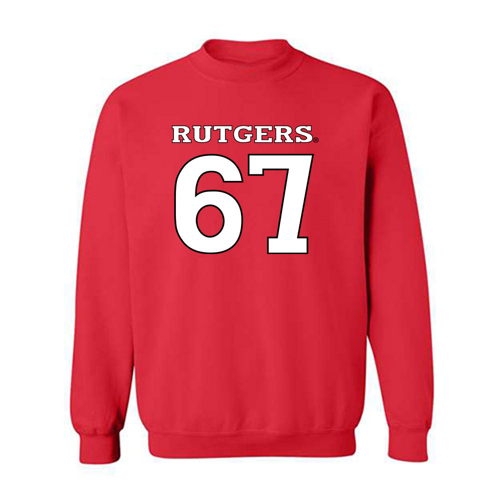 Rutgers - NCAA Football : Christopher Vigna - Replica Shersey Crewneck Sweatshirt-0