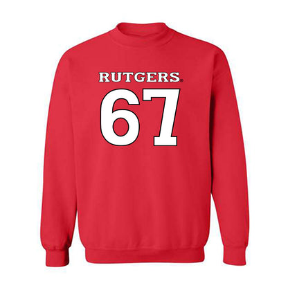 Rutgers - NCAA Football : Christopher Vigna - Replica Shersey Crewneck Sweatshirt-0
