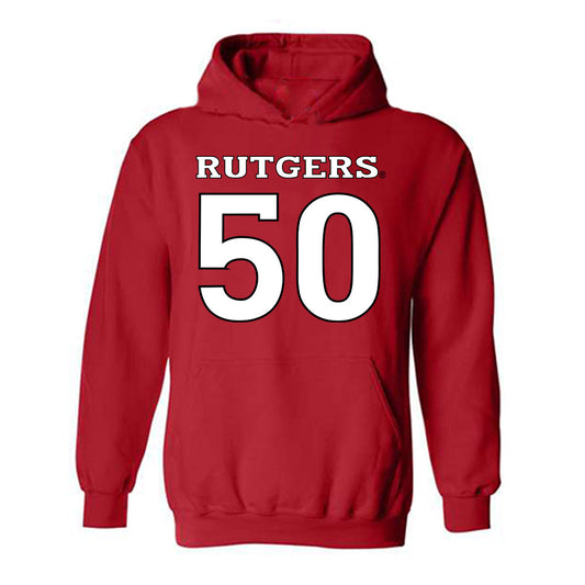 Rutgers - NCAA Softball : Dezaria Johnson - Replica Shersey Hooded Sweatshirt-0