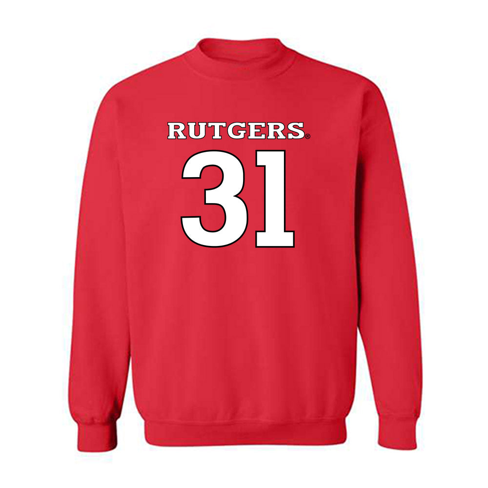 Rutgers - NCAA Men's Soccer : Logan Brown - Replica Shersey Crewneck Sweatshirt-0