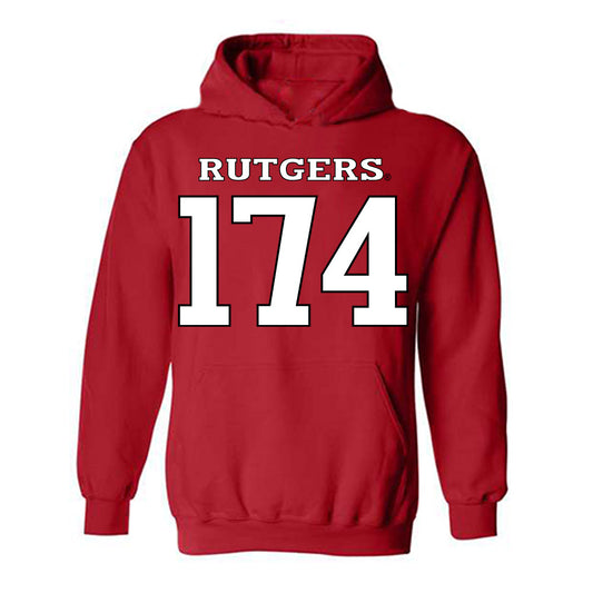 Rutgers - NCAA Wrestling : Nate Blanchette - Replica Shersey Hooded Sweatshirt-0