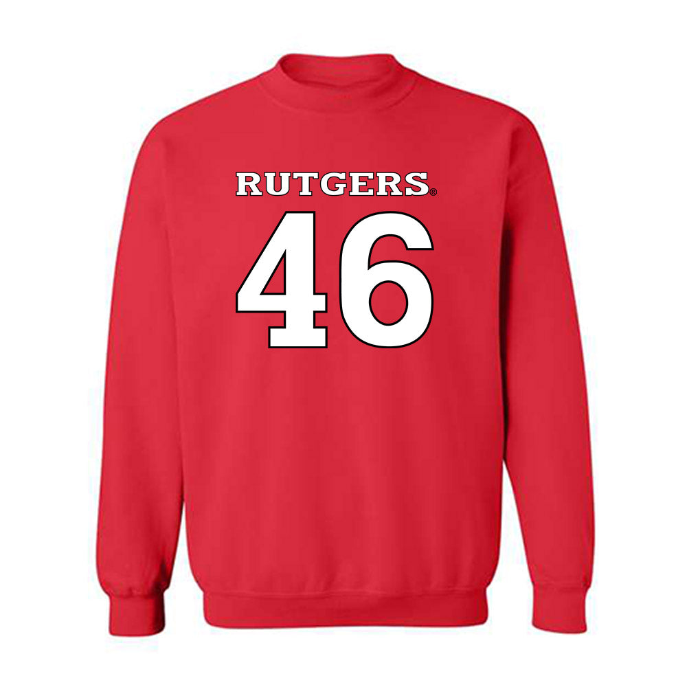 Rutgers - NCAA Baseball : Kevin Novobilsky - Replica Shersey Crewneck Sweatshirt-0