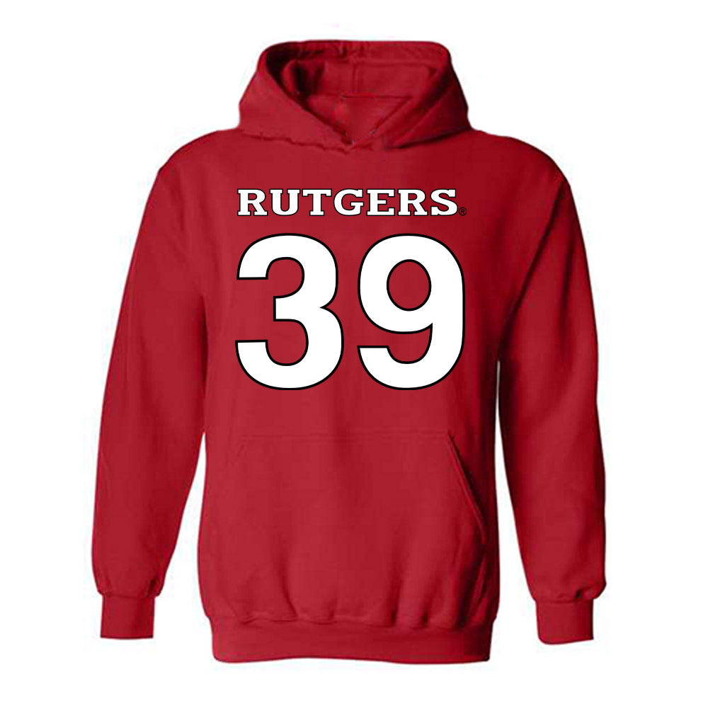 Rutgers - NCAA Baseball : Zachary Gleason - Replica Shersey Hooded Sweatshirt-0