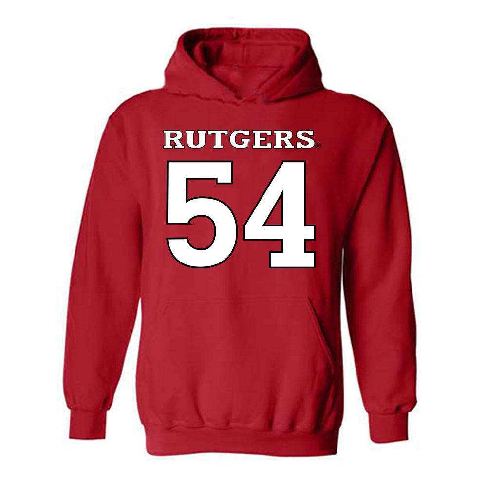 Rutgers - NCAA Football : Everett Small - Replica Shersey Hooded Sweatshirt-0