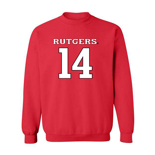 Rutgers - NCAA Women's Volleyball : Addison Wiemann - Replica Shersey Crewneck Sweatshirt-0