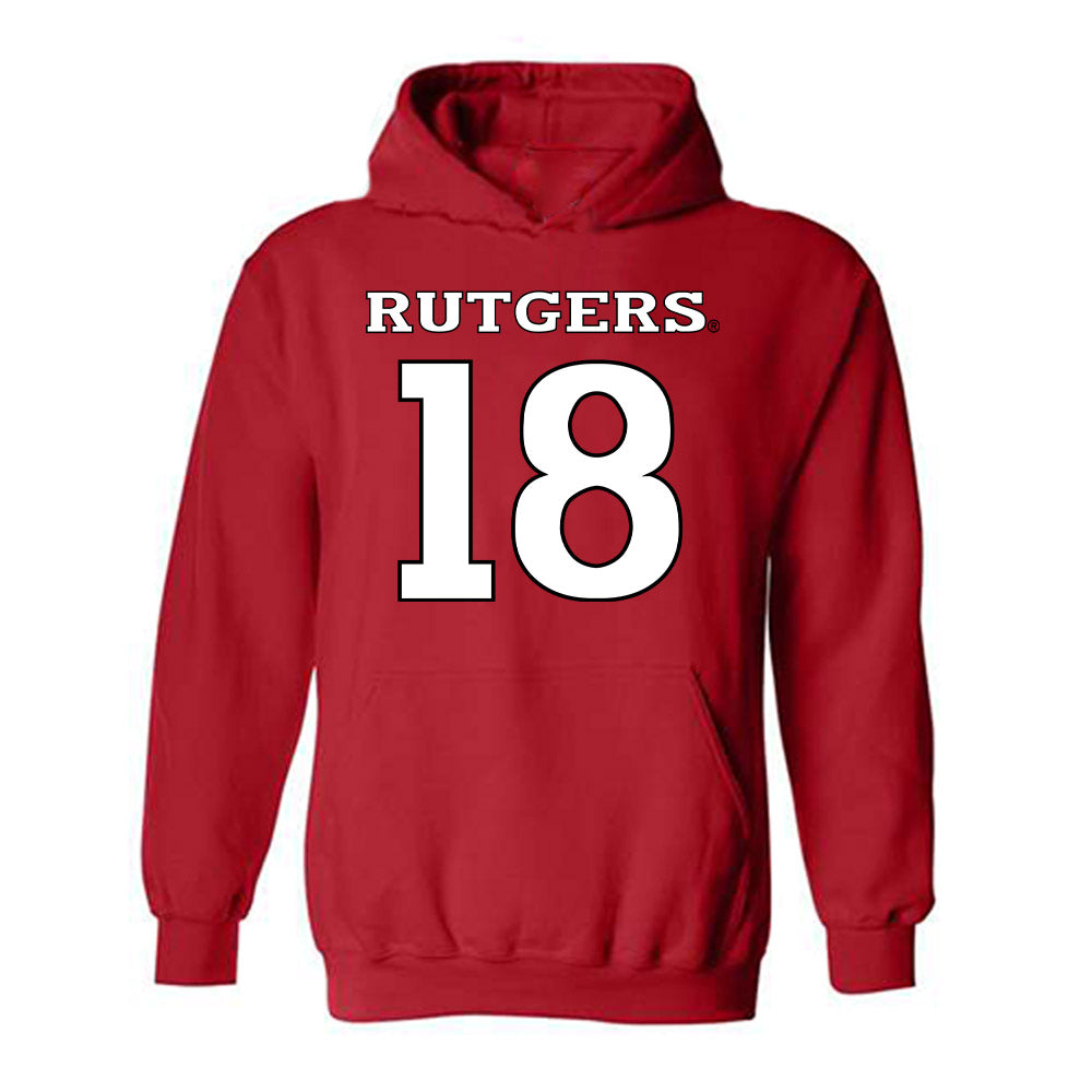 Rutgers - NCAA Softball : Siera Hoekstra - Replica Shersey Hooded Sweatshirt-0
