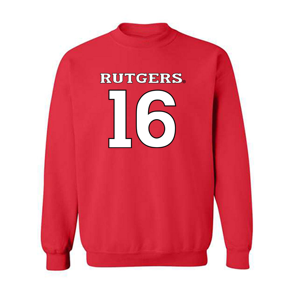 Rutgers - NCAA Women's Soccer : Jayme Malanda - Replica Shersey Crewneck Sweatshirt-0