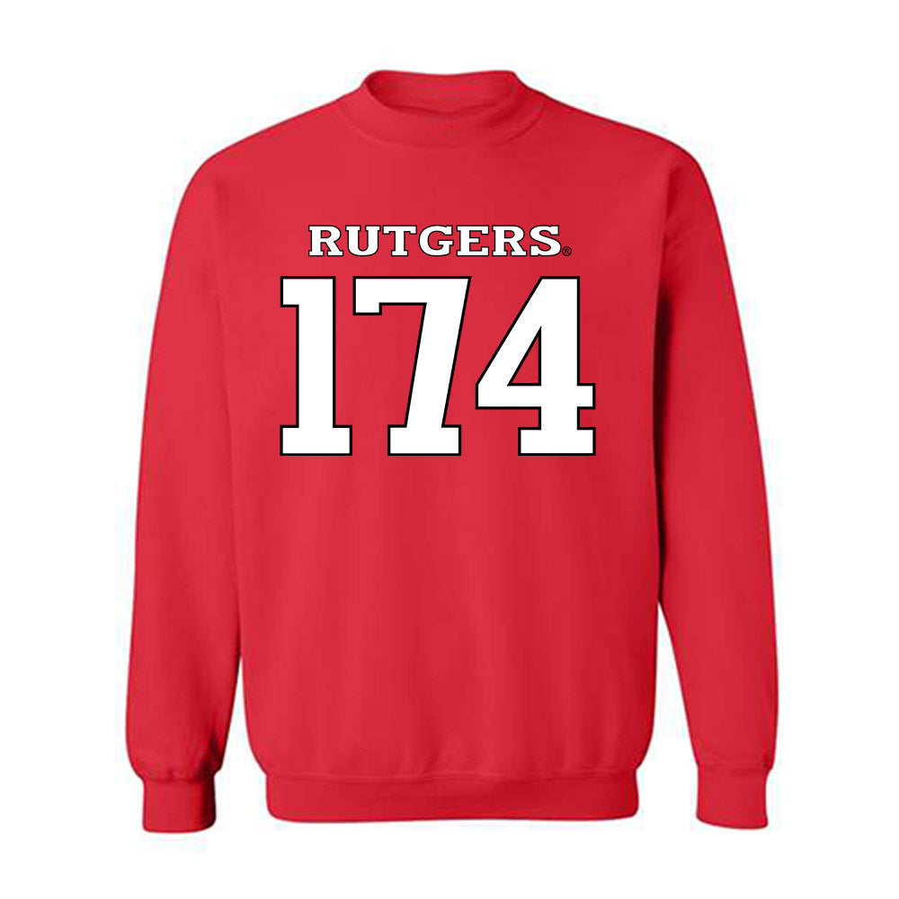 Rutgers - NCAA Wrestling : Nate Blanchette - Replica Shersey Crewneck Sweatshirt-0