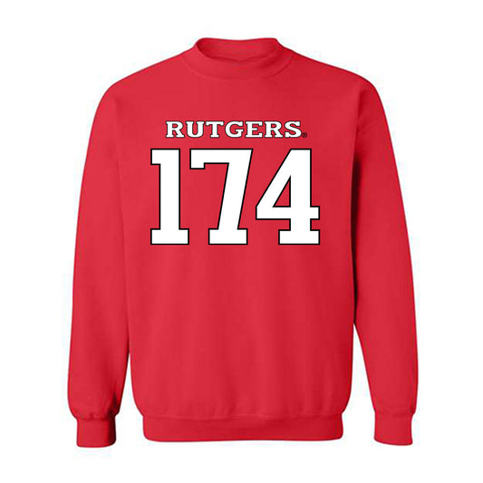 Rutgers - NCAA Wrestling : Nate Blanchette - Replica Shersey Crewneck Sweatshirt-0