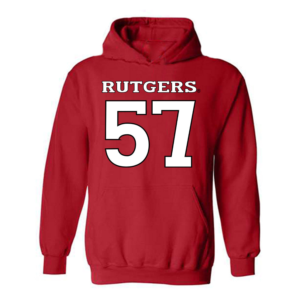 Rutgers - NCAA Women's Soccer : Riley Morris - Replica Shersey Hooded Sweatshirt-0