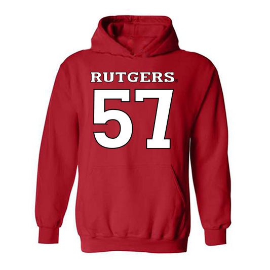 Rutgers - NCAA Women's Soccer : Riley Morris - Replica Shersey Hooded Sweatshirt-0