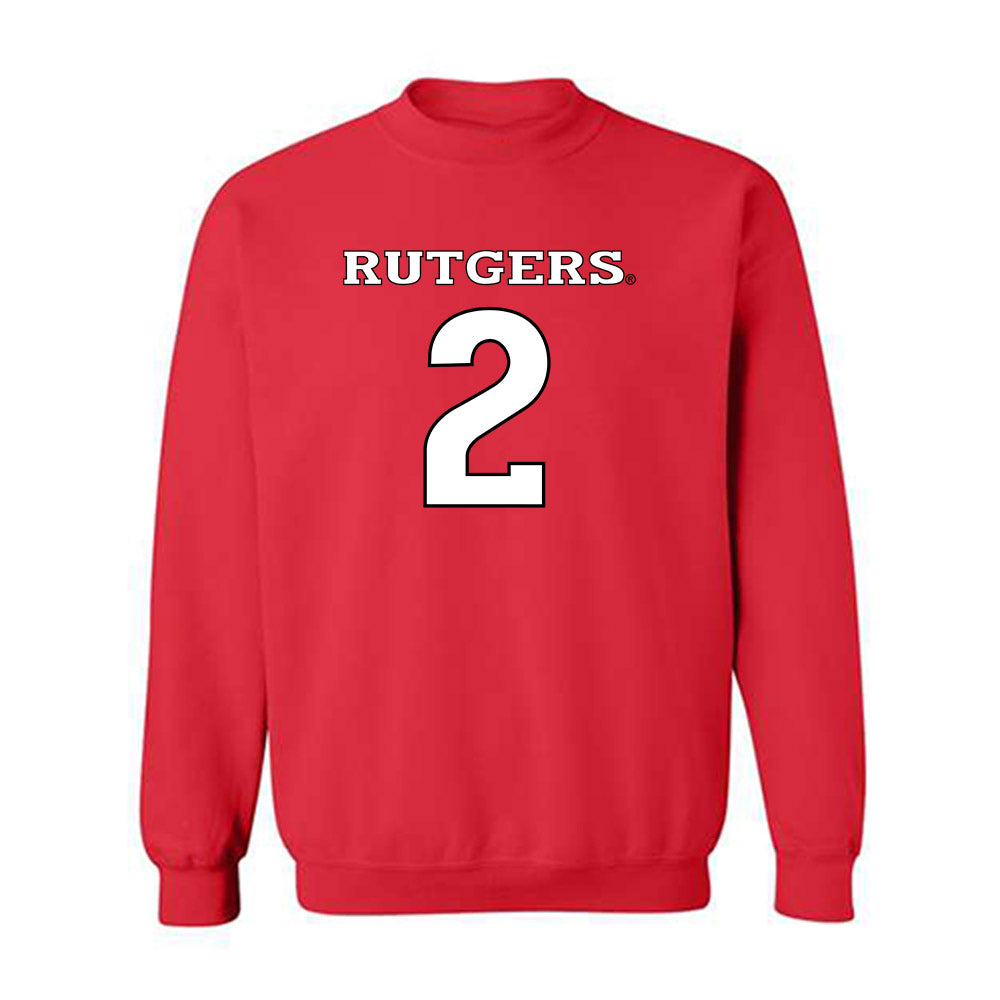Rutgers - NCAA Men's Soccer : Simon Gorczowski - Replica Shersey Crewneck Sweatshirt-0