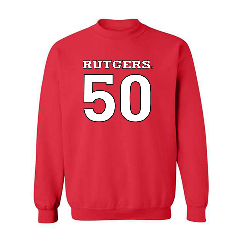 Rutgers - NCAA Men's Lacrosse : Colin Zeller - Replica Shersey Crewneck Sweatshirt-0