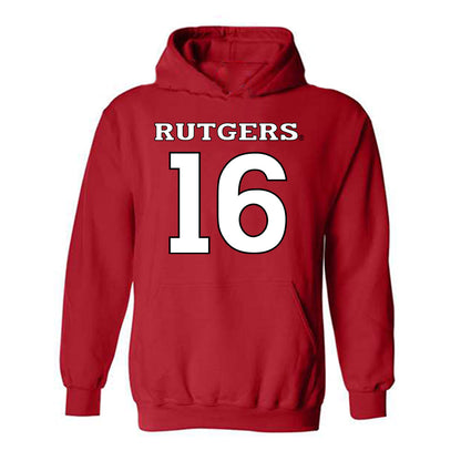 Rutgers - NCAA Football : Jesse Ofurie - Replica Shersey Hooded Sweatshirt-0