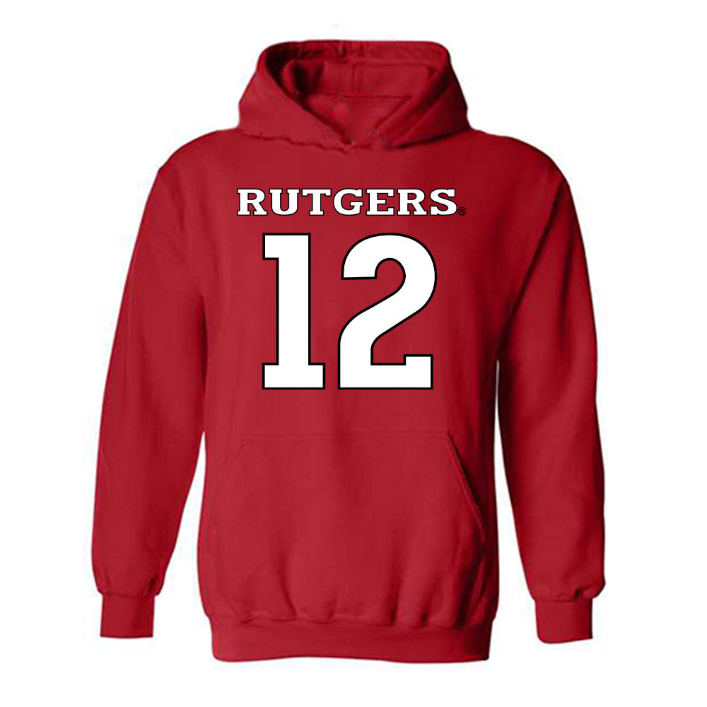Rutgers - NCAA Women's Volleyball : Brooke Baldwin - Replica Shersey Hooded Sweatshirt-0