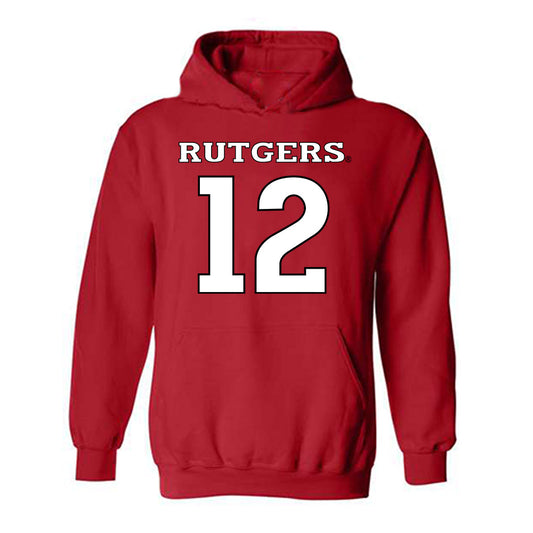 Rutgers - NCAA Women's Volleyball : Brooke Baldwin - Replica Shersey Hooded Sweatshirt-0
